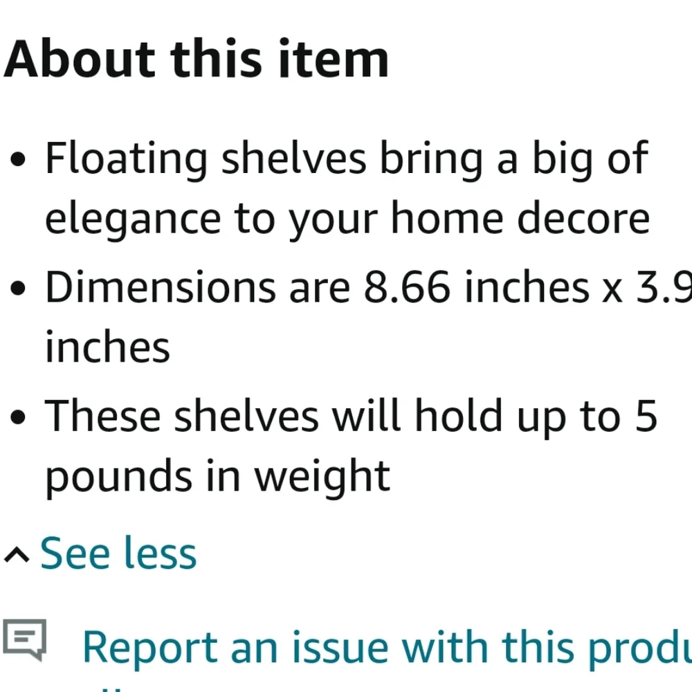 NEW Set Of 2 Small White Floating Shelves Hanging Wall Shelf 8 x 4 Holds 5lb
